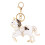 Porte-clés cheval en strass polyvalent et polyvalent,-Blanc 1