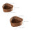 2Pcs Plastic Rattan Heart Storage Basket Brown for Kitchen Bathroom 2