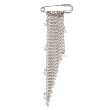 Portable Fringed Brooch Pin Chain Accent Corsage for Multiple-3