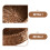 2Pcs Plastic Rattan Heart Storage Basket Brown for Kitchen Bathroom 4