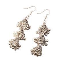 1 paar elegante drop-stijl oorbellen Boheemse-Zilver