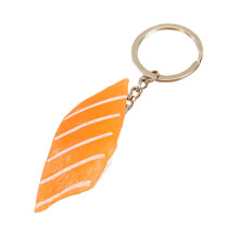 Leuke Japanse mode-sushi sleutelhanger zalm PVC-materiaal voor-4
