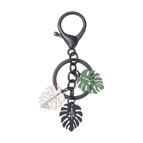Unique Leaf Keychain Statement Keyrings Bag Pendant Key-D