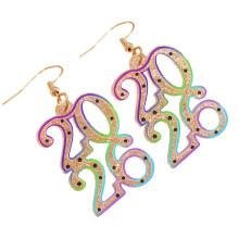 Elegant 2026 Theme Hollow Earrings Women Comfortable Wear-2