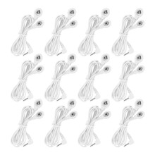 12 Stück DC 2,5 mm Knopfelektrodenkabel: Für TENS-Digitalmassagegeräte, stabile Verbindung