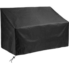 Housse pour Banc de Jardin 2 Places - FABLCREW - Imperméable Anti-UV et Anti-poussière - Noir