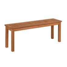 2-istuttava puinen puutarhapenkki, tiikkiöljytty viimeistely, 120 cm