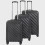 3-Piece Black Luggage Set - Cabin, Medium, Large 2