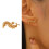 Unique Personality Centipede Shape Earrings-imitation gold 3