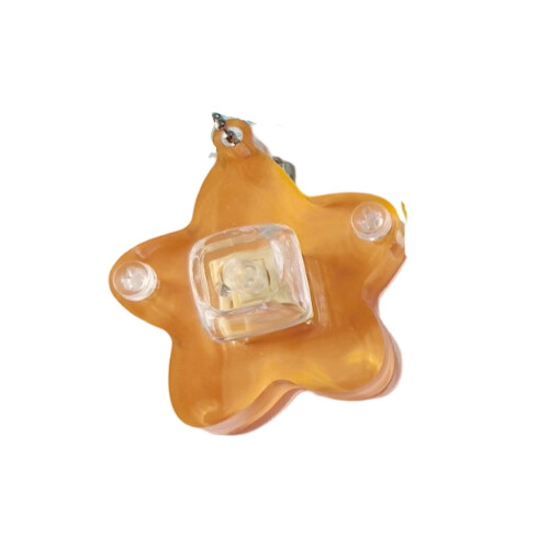 Relaxation Tool Keychain Light Up Button Stress Relief-Orange