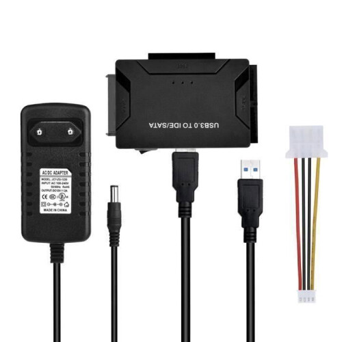 Adattatore USB per hard disk, da USB 3.0 a IDE/SATA, cavo USB da 1 m per HDD/SSD IDE/SATA da 2,5" e 3,5". 1