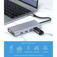 HUB USB-C 11 en 1 - HAUTSTORE - HDMI 4K - Ethernet RJ45 - Puerto PD de 100 W
