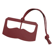 Sturdy Glasses Designs Keychain Charm Craft of PU-Wine Red