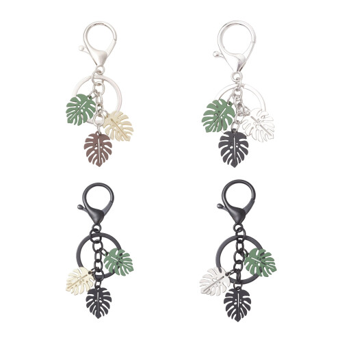 Unique Leaf Keychain Statement Keyrings Bag Pendant Key-D 2