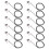 12Pcs Plastic LED Fluorescent Light Socket T8 Tube Holder Replacement 11