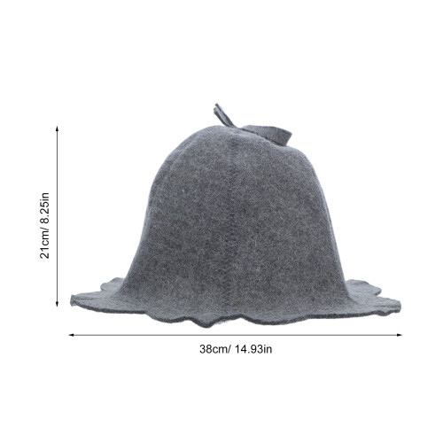 Bonnet Naturel Laine Feutrée Antichaleur Pour Sauna 1