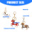 Porte-clés cheval en strass polyvalent et polyvalent,-Blanc 4