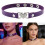 Collier coeur en cuir tendance, orné de strass,-Blanc 3
