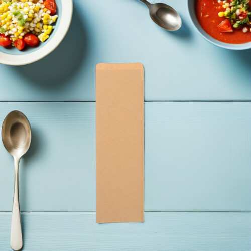 200Pièces Kraft Khaki Anti-Graisse Pour Ustensiles Bbq 2