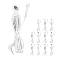 12pcs DC2.5mm Button Electrode Cable Branch: For TENS digital massage machines, stable connectivity