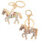 Porte-clés cheval du zodiaque chinois, breloque en alliage-Multi 2