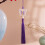 Glands à franges en Polyester glacé de 26cm,-Violet foncé 7