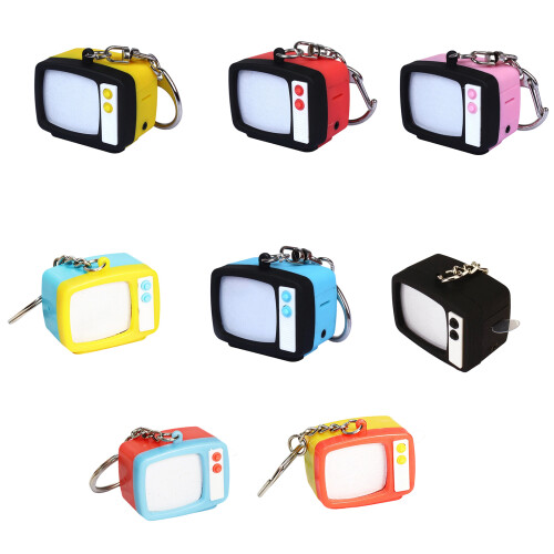 Porte-clés de conception de télévision vintage avec LED haute-1 1