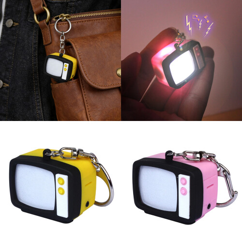 Porte-clés de conception de télévision vintage avec LED haute-1 2