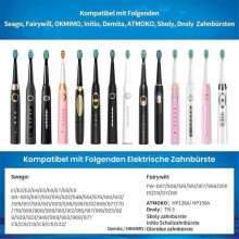15-osainen vaihtoharjaspää, musta – yhteensopiva Fairywill D7/D8/FW507/FW508/FW551/FW2011/FW917/FW959/FW515- ja Seago SG-E9 -laitteiden kan