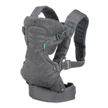 INFANTINO Flip Ergonomische 4-in-1 Babytrage, Grau - Ergonomische Flip 4-in-1 - Polyester - Von 3,6 bis 14,5 kg