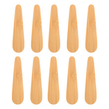 10St Beige Bamboe Spatels Voor Maskermixen Met Veilige Kant En Grip