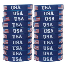 20St Universele Patriottische Silicone Armbanden Voor Independence Day