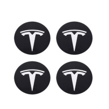 Tesla Model X 3 SY vervangingsonderdeel - 56 mm set van 4 lichtmetalen wieldoppen - zwart-wit
