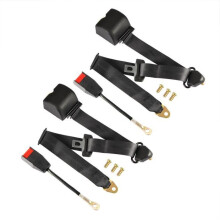 2 cinturones de seguridad universales ajustables de 3 puntos para automóviles, furgonetas y otros vehículos + tornillos