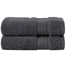 Luxury Flannel Face Cloths 2 Packs 800GSM 100% Egyptian Cotton Super Soft Hotel Quality Washcloths High Absorbent Quick Dry Face Towels (Charcoal)