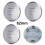 4 x 62 χιλιοστά καλύμματα κεντρικού τροχού Land Rover Full Silver με λογότυπο 1