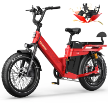 TESWAY X5 PRO 52V 60Ah Electric Bike 20" Fat Tire Cargo E-Bike E-MTB 320km NFC