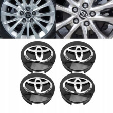 Κεντρικό καπάκι τροχού - Toyota - 4OD62mm - Καπάκι τροχού - Μαύρο λογότυπο - Πλαστικό