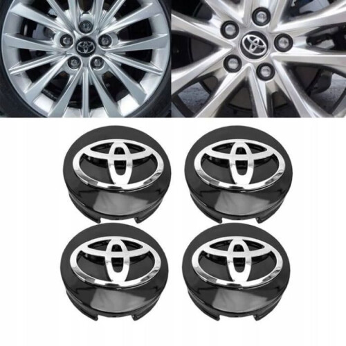 Κεντρικό καπάκι τροχού - Toyota - 4OD62mm - Καπάκι τροχού - Μαύρο λογότυπο - Πλαστικό