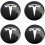 Κεντρικά καλύμματα τροχών 4 τεμαχίων για Tesla 56mm, κεντρικά καλύμματα τροχών, δι 1