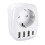 EU/UK-Reiseadapter – 4 USB-Anschlüsse – Weiß – Voltman 3