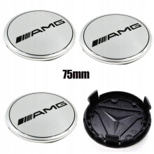 juxinchang - 4x 75MM CE AMG Silver Original Logo Wheel Center Caps Hubcap Emblem For Mercedes Benz