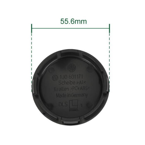4xOD56mm κεντρικά καλύμματα τροχών για το λογότυπο του σήματος γκολφ Volkswagen 1