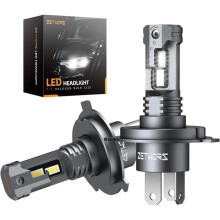2 lampadine LED H4, non polarizzate, 16000LM 50W 6000K bianco xenon, luminosità 400% superiore rispetto alle alogene per fari abbaglianti e