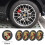 4 coprimozzi per cerchi Porsche Macan da 65 mm grigi con logo 1