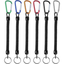 Corde da pesca, 6 pezzi di corda elastica di sicurezza, corde da pesca multicolore per barca, cordino a spirale retrattile sicuro con