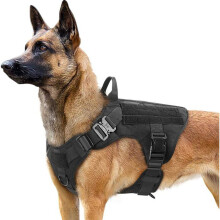 Colete Tático - RABBTTGOO - Preto - Ajustável - Tamanho G - Para Cães