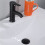 Universal black click-clack metal sink drain plug - without overflow 4