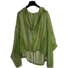 (Black, 4XL) 2026 New Summer Ice Silk Lightweight UPF Sun Protection Jacket Women Loose Slimming Hooded Top