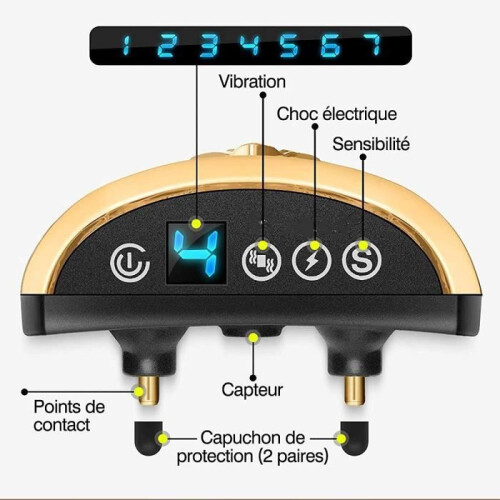 Automatic Electric Dog Bark Collar, Rechargeable with 7 Adjustable Levels, 3 Modes 2